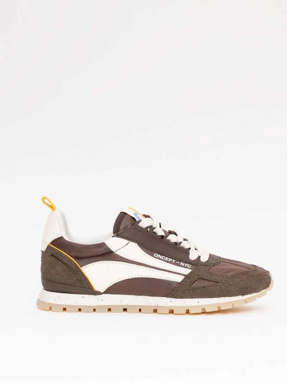 Concept-NYC Women's Brown & White Retro-Style Sneaker